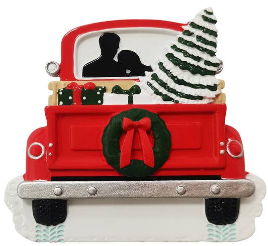 Personalized Christmas Ornament - First Christmas/First Christmas Tree/Newly Married Couple/Newlyweds/Red Truck/Home for The Holidays