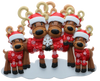 Personalized Christmas Ornament-Reindeer Family/Reindeer Couple/Family of 2/Family of 3/Family of 4/Family of 5/Family of 6