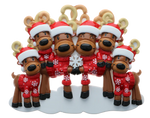 Personalized Christmas Ornament-Reindeer Family/Reindeer Couple/Family of 2/Family of 3/Family of 4/Family of 5/Family of 6