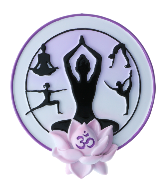 Personalized Christmas Ornament - Yoga Poses/Lotus Flower/Namaste/Rebirth