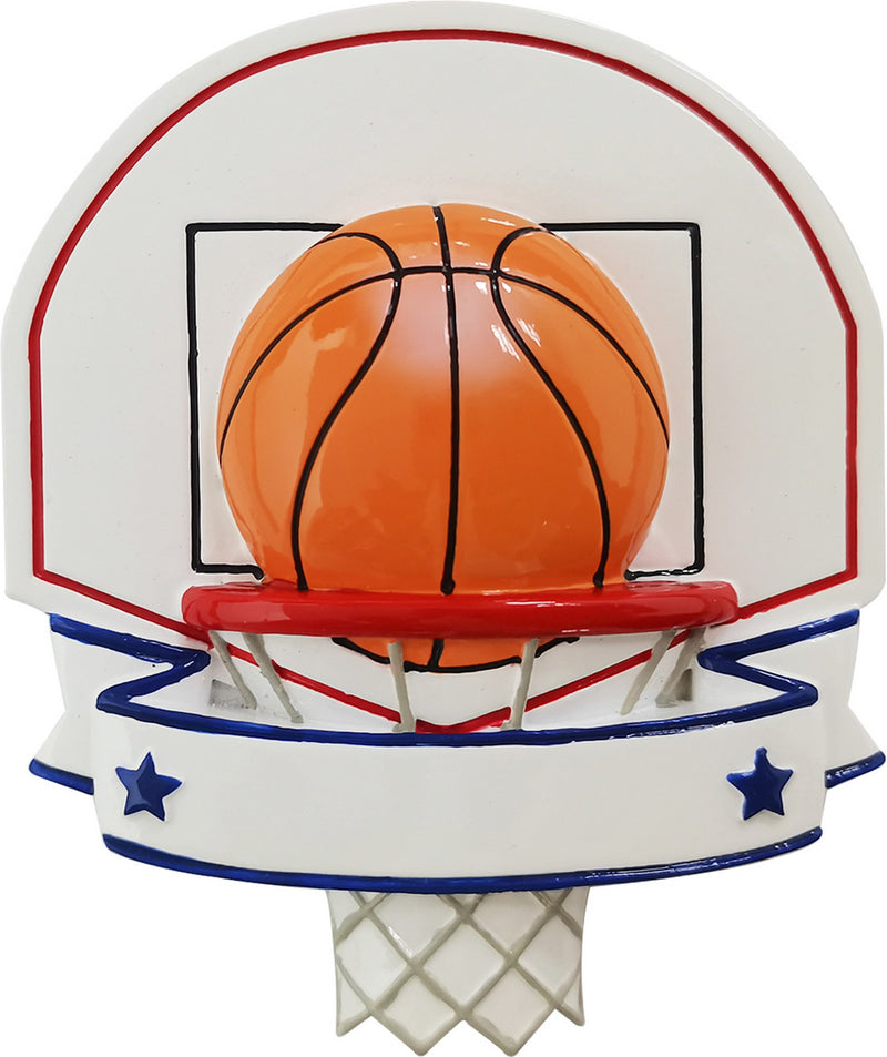 Personalized Christmas Ornament - Basketball Hoop/School Sport/Basketball Champion/Team Sport/MVP