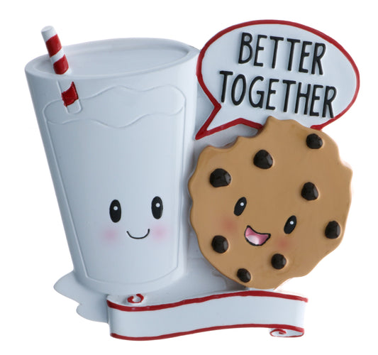 Personalized Christmas Ornament - Better Together/Cookies & Milk/Couple Ornament/Partner/Best Friend Ornament/BFF