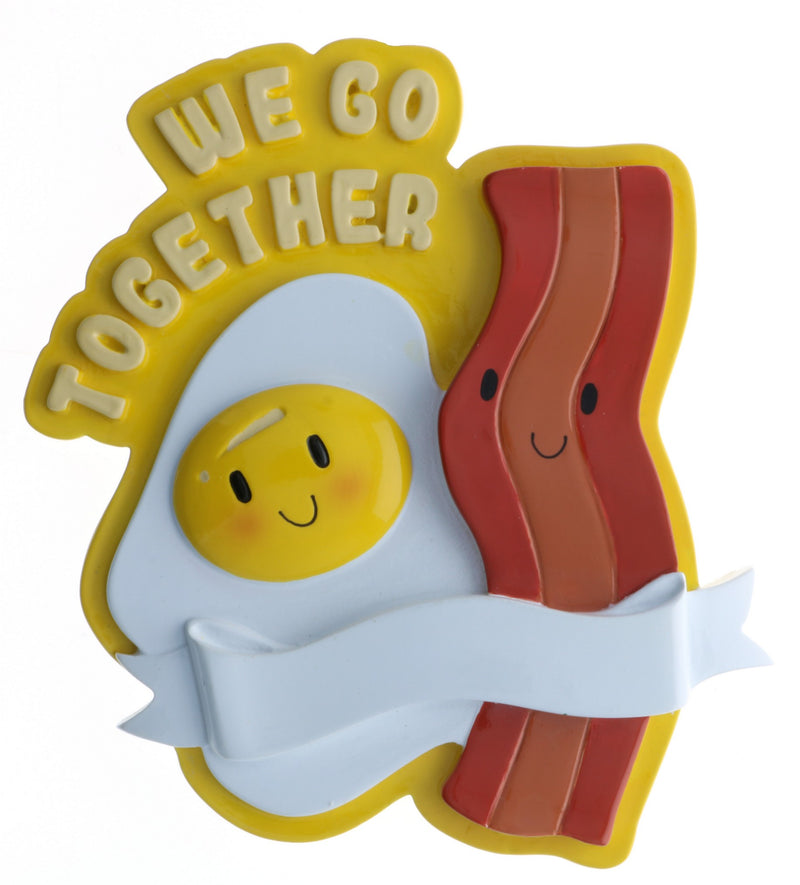 Personalized Christmas Ornament - We Go Together/Bacon & Eggs/Couple Ornament/Partner/Best Friend Ornament/BFF