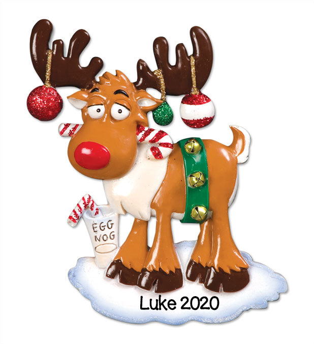 Personalized Christmas Ornaments General-Christmas Moose/Personalized by Santa/Moose Ornament/Moose Christmas Ornament