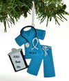 Personalized Christmas Ornament Scrubs Doctor Nurse Blue/Personalized by Santa/Personalized Nurses Christmas Ornaments/Personalized Doctor Christmas Ornaments