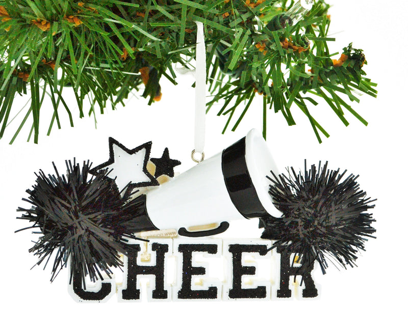 Personalized Christmas Ornament Cheerleader/Personalized by Santa/Black Cheerleader Christmas Ornament/Cheerleader Ornaments Christmas