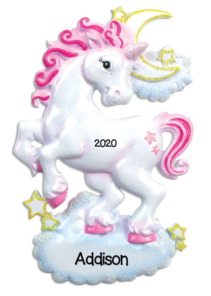 Personalized Christmas Ornaments -Unicorn/Personalized by Santa/Unicorn Ornament for Kids/Unicorn Ornament